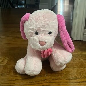 Pink dog plushie